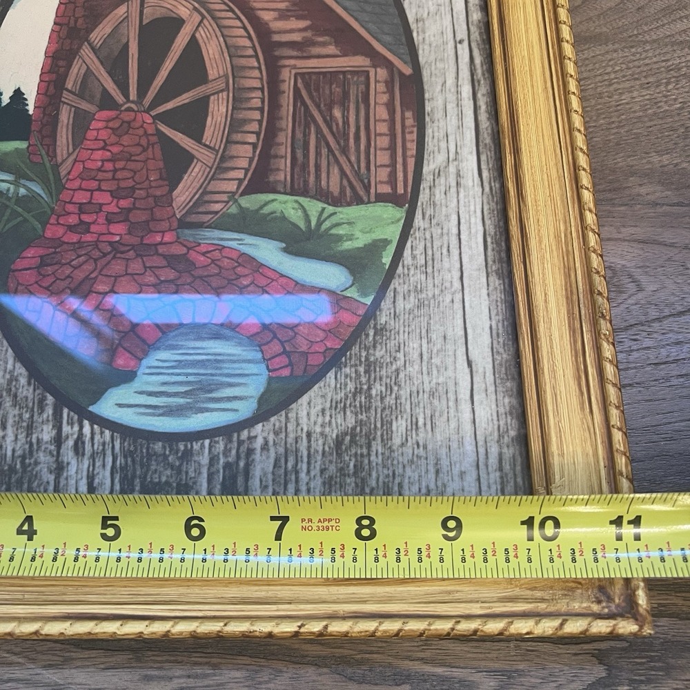 Vintage Rustic Watermill Wall Art Framed Country Cottage Farmhouse Decor - Picture 9 of 10